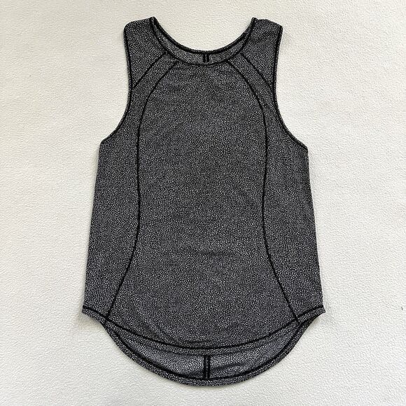 Lululemon Sculpt Tank Chakra Print Alpine White Black Sleeveless Cutout Top 2 - Picture 1 of 7
